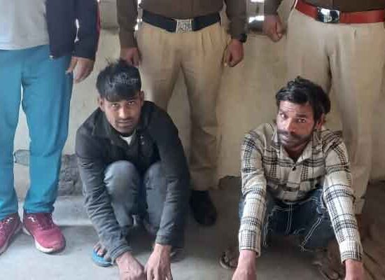 मंदिर के दानपात्र से चोरी करने वाले दो आरोपियों को पुलिस ने गिरफ्तार किया है।