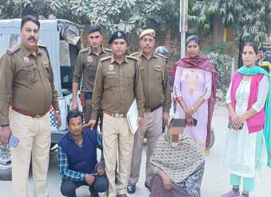 पत्नी की हत्या के मामले में पत्नी संग आरोपी गिरफ्तार