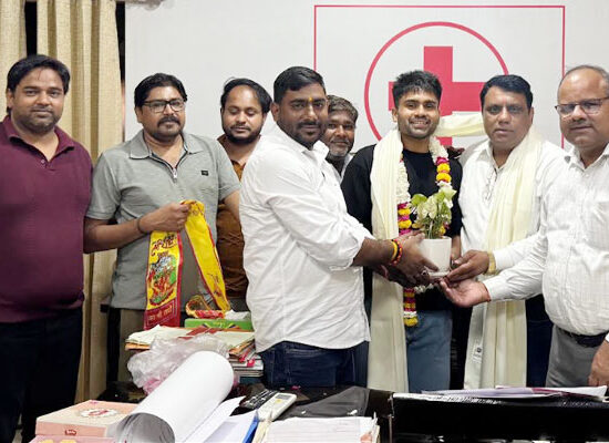red-cross-society-faridabad-lakshya-saini-pilot-welcome-ceremony