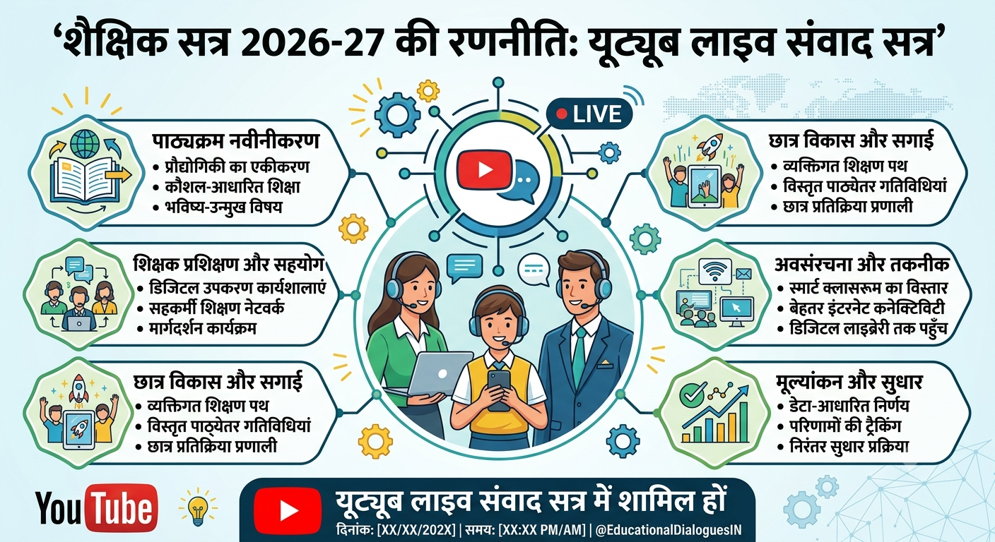 यूट्यूब लाइव संवाद सत्र के माध्यम से शैक्षिक सत्र 2026-27 की रणनीति तय
