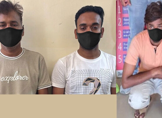 फरीदाबाद साइबर पुलिस की गिरफ्त में ₹78.50 लाख की ठगी मामले के आरोपी।