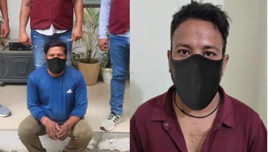 अवैध शराब बरामदगी मामले में गिरफ्तार आरोपियों और जब्त शराब के साथ फरीदाबाद पुलिस।