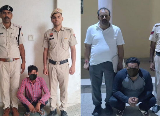 उद्घोषित अपराधियों की गिरफ्तारी के बाद कार्रवाई करती फरीदाबाद पुलिस।