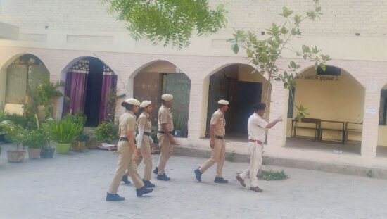 NEET 2026 Faridabad Exam Center Police Security checking