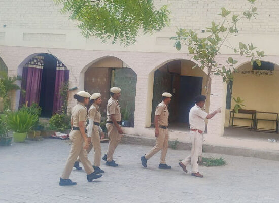 NEET 2026 Faridabad Exam Center Police Security checking