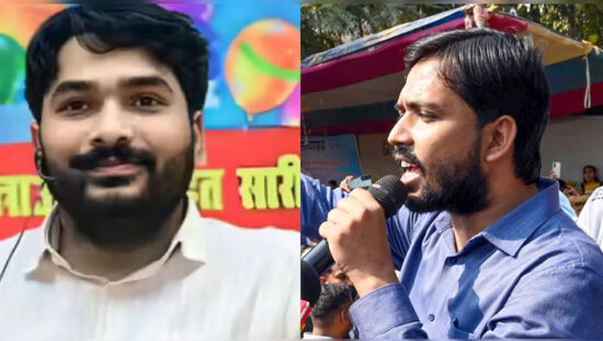 रोशन आनंद को पटना कोर्ट से जमानत मिलने के बाद कोर्ट परिसर से बाहर निकलते हुए।