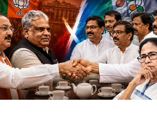 दिल्ली में TMC के बागी सांसदों और BJP नेताओं के बीच हुई बैठक पर चर्चा करते राजनीतिक नेता।