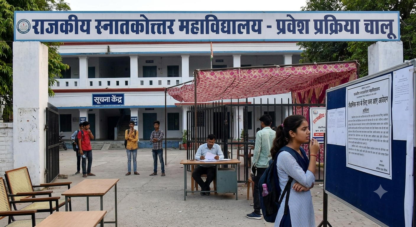 कम आए राजकीय स्नातकोत्तर महाविद्यालय में आवेदन