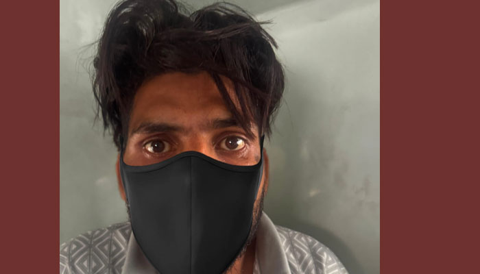 फरीदाबाद पुलिस द्वारा मोबाइल हैक साइबर ठगी मामले में गिरफ्तार आरोपी।