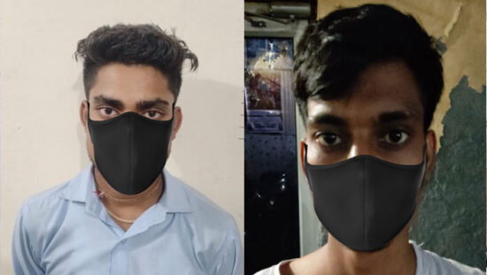 फरीदाबाद पुलिस द्वारा गिरफ्तार आरोपियों विष्णु और अमन कुमार से बरामद अवैध शराब।