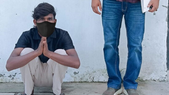 अवैध देसी कट्टा बरामदगी के मामले में कार्रवाई करती फरीदाबाद क्राइम ब्रांच।