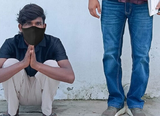 अवैध देसी कट्टा बरामदगी के मामले में कार्रवाई करती फरीदाबाद क्राइम ब्रांच।