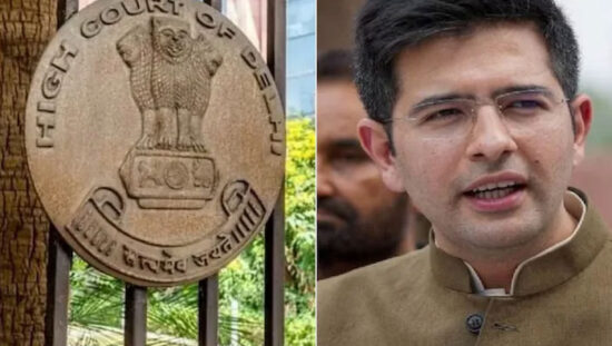 दिल्ली हाईकोर्ट में राघव चड्ढा की याचिका पर सुनवाई।