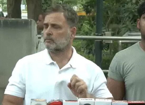 राहुल गांधी के पत्र और CJP की शिक्षा सुधार संबंधी पांच मांगों का पोस्टर।