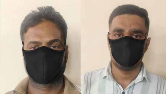 टेलीग्राम टास्क साइबर ठगी मामले में गिरफ्तार आरोपी और कार्रवाई करती फरीदाबाद साइबर थाना एनआईटी पुलिस।