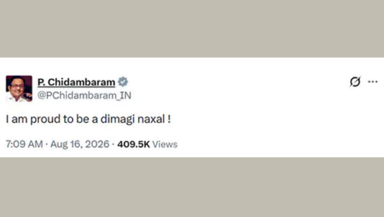पी. चिदंबरम ने प्रधानमंत्री नरेंद्र मोदी के दिमागी नक्सली बयान पर पलटवार किया।