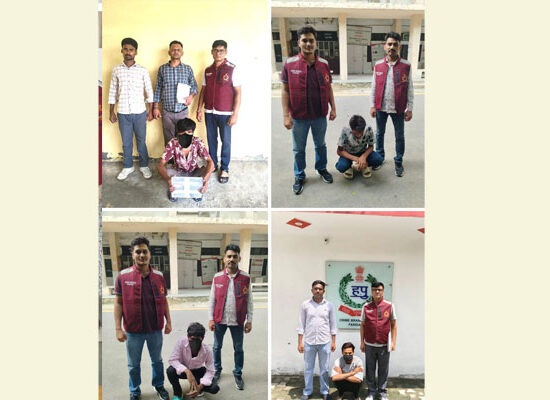 Faridabad Police arrests five accused with illegal country-made pistols
