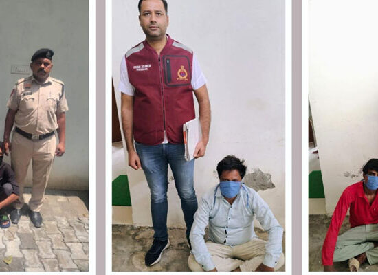 फरीदाबाद में अवैध हथियारों के साथ गिरफ्तार पांच आरोपी
