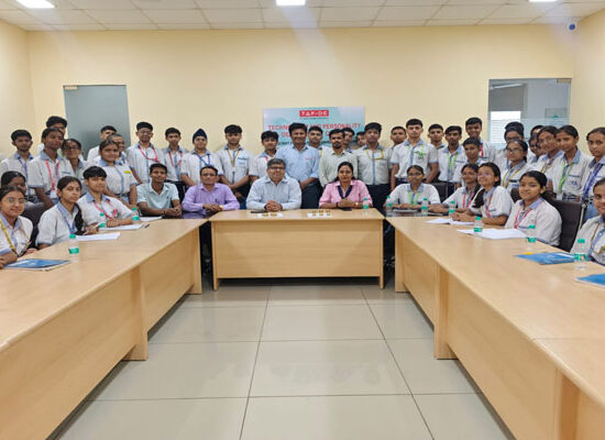 Faridabad Model School students during their educational visit to Bhartiya Valves Pvt. Ltd., Faridabad.
