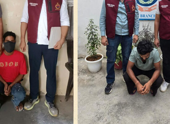 फरीदाबाद पुलिस की कार्रवाई में बरामद अवैध देसी कट्टे और कारतूस