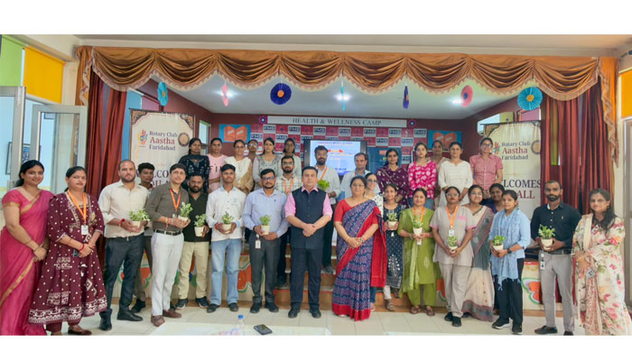 Health and Wellness Camp organised at Faridabad Model School with Amrita Hospital