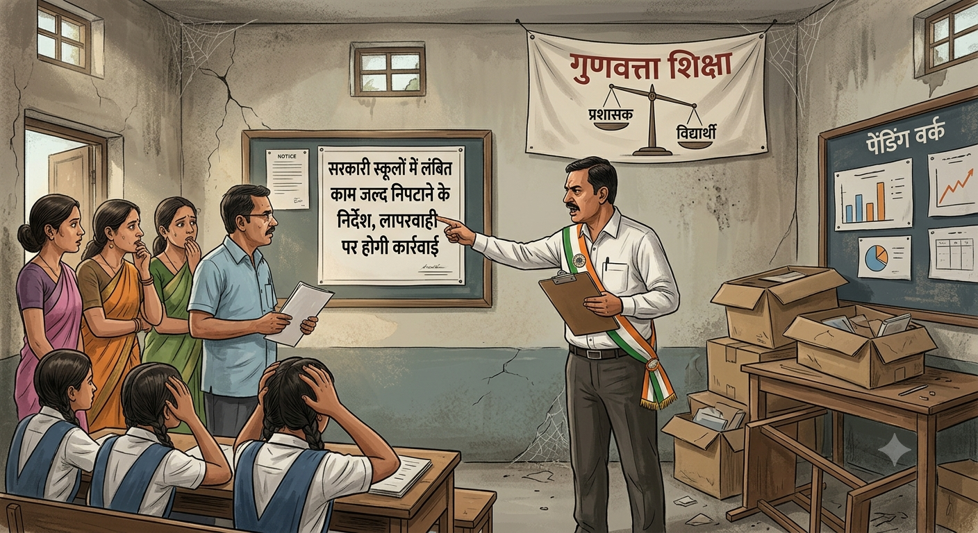 सरकारी स्कूलों में लंबित काम जल्द निपटाने के निर्देश, लापरवाही पर होगी कार्रवाई
