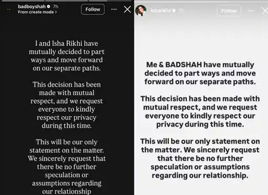 Badshah and Eesha Rekhi divorce after five months of marriage