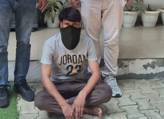फरीदाबाद में चोरी की मोटरसाइकिल खरीदने के मामले में गिरफ्तार आरोपी बंटी।