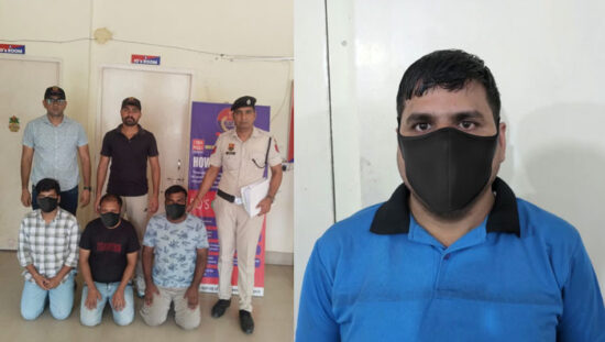 फरीदाबाद साइबर थाना सेंट्रल द्वारा नौकरी के नाम पर साइबर ठगी के मामले में बरामद मोबाइल और ठगी की रकम।