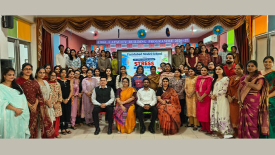 Stress management training programme for teachers at Faridabad Model School Sector-31