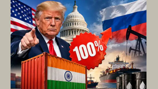 डोनाल्ड ट्रम्प और रूस से तेल खरीदने पर भारत पर 100% टैरिफ लगने की आशंका