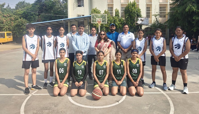 DAV National Sports state-level girls basketball tournament at DAV Public School Ballabhgarh