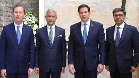 US Secretary of State Marco Rubio during his visit to Reliance Industries’ Jamnagar oil refinery in Gujarat.