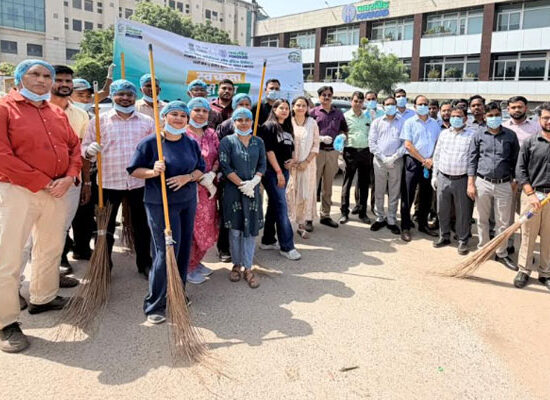फरीदाबाद में पावरग्रिड की स्वच्छता जागरूकता रैली
