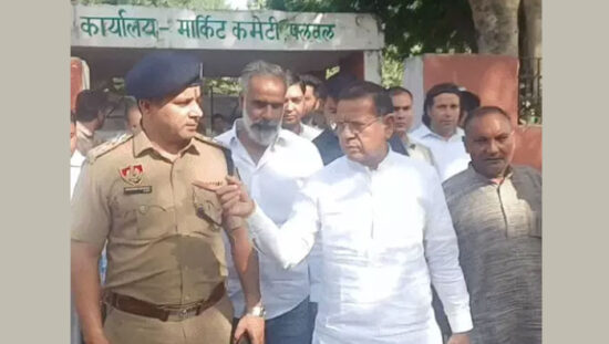 पलवल अनाज मंडी में खाद्य मंत्री राजेश नागर का निरीक्षण
