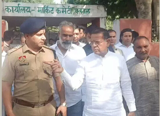 पलवल अनाज मंडी में खाद्य मंत्री राजेश नागर का निरीक्षण