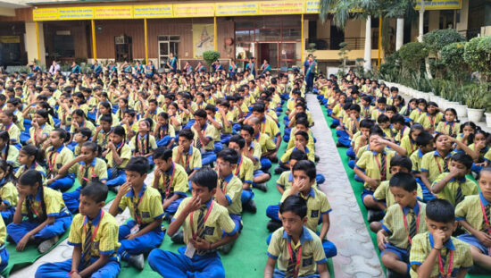 Yoga session organised for students at Manav Sanskar Public School Faridabad